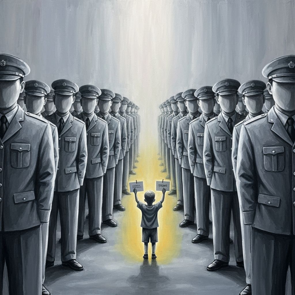 84 Officials - All looking away from the child