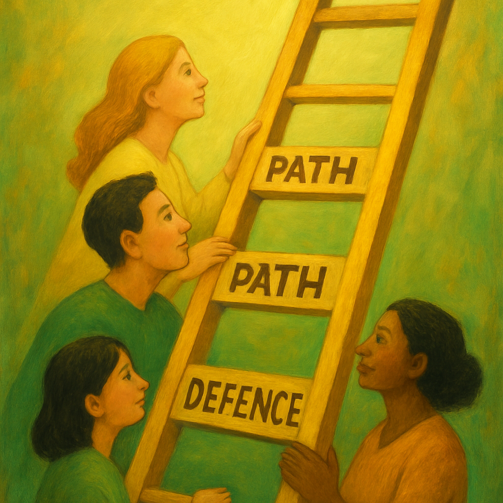 A golden ladder of defence, path, and mastery that everyone can climb